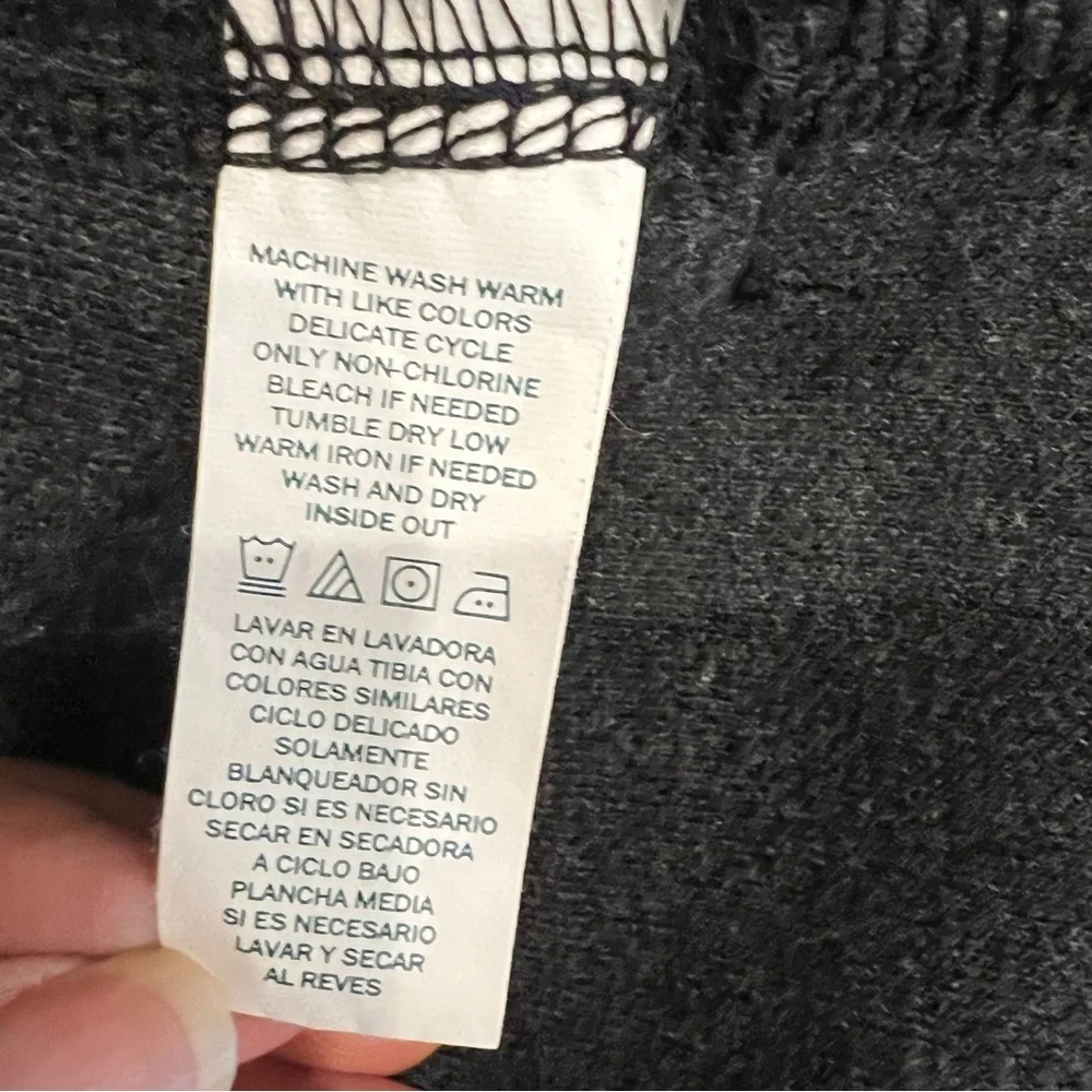 Perry Ellis Men’s Full Zip Rib Knit Ottoman Collard Sweater Black Size L